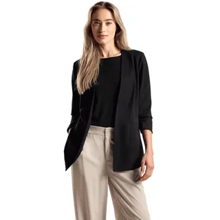 STREET ONE Damen A212211 Offener Blazer, Schwarz, 44 EU