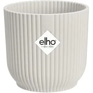 elho Vibes Fold Rund Mini 11 Pflanzentopf - Blumentopf für Innen - 100% recyceltes Plastik - Ø 11.1 x H 10.5 cm - Weiß/Seidenweiß