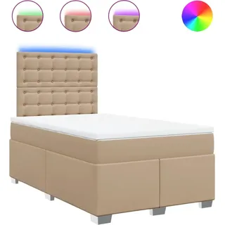 SYFAXTM Boxspringbett Matratze Cappuccino-Braun 120x200cm Kunstleder