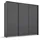 Schwebetürenschrank OTELI 211 x 214 x 68 cm Grau