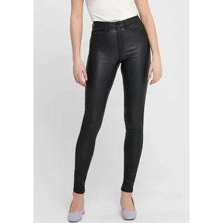 Only ONLROYAL HW SK Rock Coated Hosen Schwarz XS