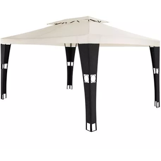 Tectake Rattan Mona 3 x 4 m schwarz/creme