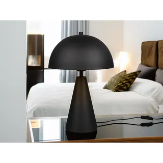 Große LED Nachttischlampe Schwarz, Pilzlampe dimmbar für Schlafzimmer Wohnzimmer - Schwarz