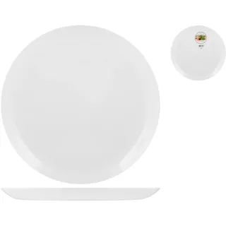 PENGO 6805427 Premier Teller aus Glas, Opal, Weiß, 27 cm, Glas