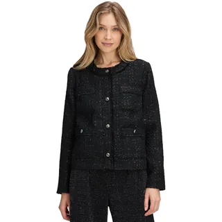 Betty Barclay Damen Blazer-Jacke mit Fransen 44, Schwarz