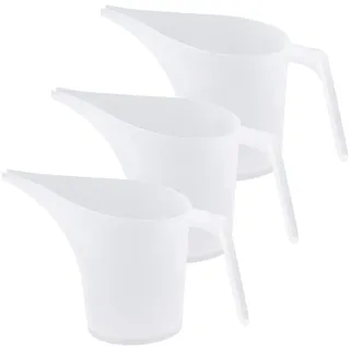 3pcs Kunststoff-Messbecher, 1000ml Messbecher Plastik, Klarer Skala Klein Messbecher mit Rutschfestem Griff zum Backen, Kochen, Seifenkerzenherstellung