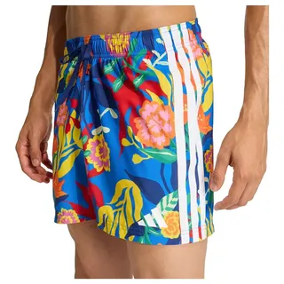 Adidas Mexicana Florals 3 Stripes 5 ́ ́ Badeshorts - Glory Blue / White - M