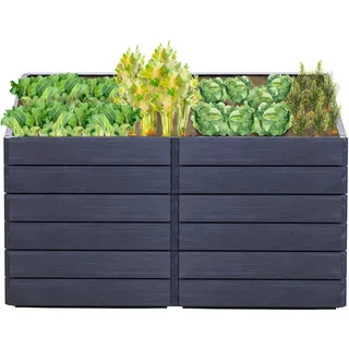 Garantia Hochbeet-System 2 L Ergo Quadro 75 cm x 160 cm x 80 cm Wood