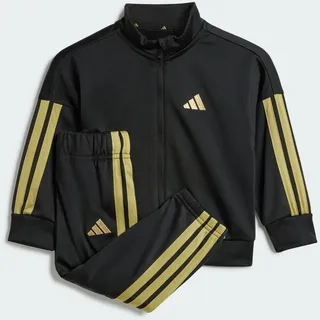 adidas Unisex Baby Essentials CLIMACOOL TRACKSUIT, Black/Gold Metallic, 3-4 Years
