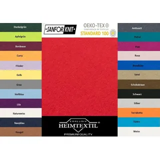 EXKLUSIV HEIMTEXTIL Marke Jersey Spannbettlaken 60 x 120-70 x 140 cm 100% Baumwolle Öko - Tex Zertifiziert, Markenqualität, Matratzenhöhe bis 10 cm, Rot