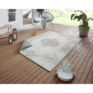 HANSE HOME Cebu Wendeteppich 120 x 170 cm Grün/Weiß