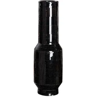 Gilde Bodenvase »Bodenvase Black Disco schwarz H. 51 cm«, schwarz,
