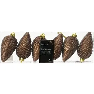 Christbaumhänger Tannenzapfen 4,5x4,5x8 cm braun