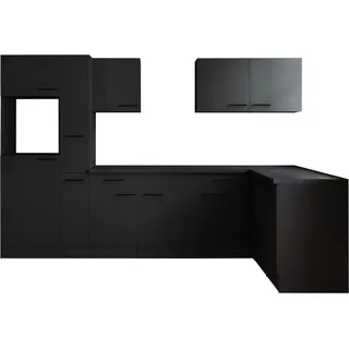 Respekta Winkelküche L-Form 310 cm Grau Matt