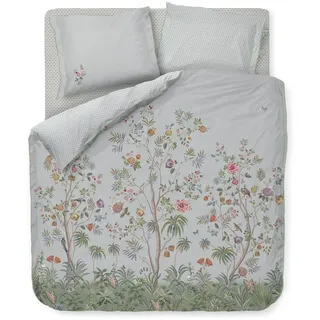 Pip Studio Perkal-Bettwäsche-Garnitur Il Paradiso Farbe Light Blue Größe 200x200+2x80x80 - Hellblau