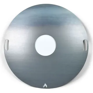 Grillrost.com Das Original Feuerplatte Ø 80 cm massiv 5 mm silber