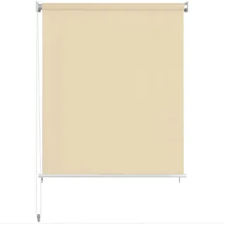 vidaXL Außenrollo 125 (B) x 140 (H) cm Cremeweiß - Creme