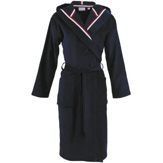 Unisex-Bademantel CARL ROSS "481310" Gr. L, blau (night blau), L, Velours, Hausmäntel, Unisex-Bademantel, Midilänge