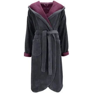 Vossen Bademäntel Damen Kapuze Balance Carmen Graphit/Elderberry - 0005