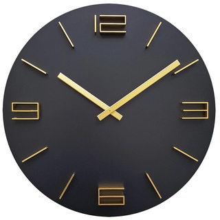 XXXL WANDUHR Schwarz, Goldfarben - 39.5x39.5x4 cm