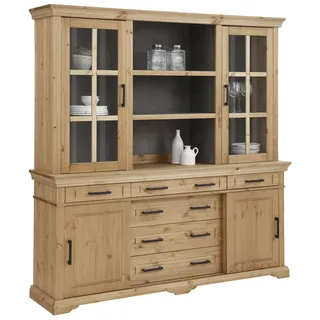 OTTO home Buffet Anabel mit Glastüren und Metallgriffen 186 x 190 cm beige