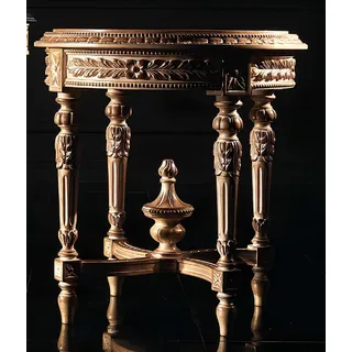 Couchtisch Tisch Beistelltisch Wohnzimmertisch Holz Royal Beistell Barock Möbel - Braun