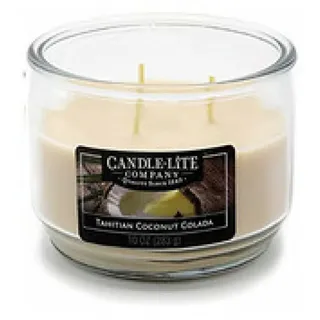 Scented candle with three wicks Tahitian Coconut Colada 283 g - Weiß