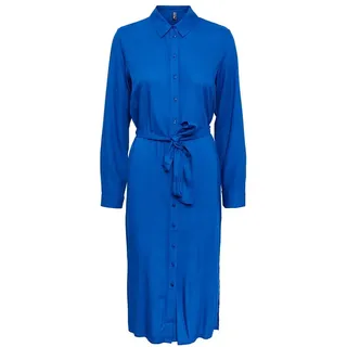 Pieces Cammie Langarm-midikleid - Mazarine Blue - S