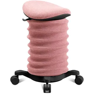 TOPSTAR Sitness 4D mit Rollen AGR-Zertifiziert Dynamischer Sitzhocker schwarz - Rose, ergonomischer Bürohocker - höhenverstellbar - stärkt den Rücken - entlastet die Bandscheiben