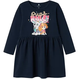 Name It Mini Mädchen Nmfdyma Pawpatrol Ls Dress Noos Cplg, Dark Sapphire, 104 EU
