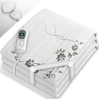 sinnlein® Wärmeunterbett 150x80cm mit Abschaltautomatik & 3 Heizstufen | Heizdecke Wärmebettunterlage fürs Bett | Wärmedecke Unterbett Wärmeauflage mit Überhitzungsschutz aus weichem Vlies, waschbar