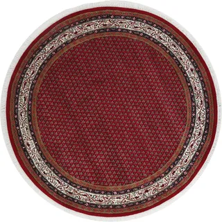 THEKO Chandi Mir Orientteppich Ø 100 cm Rot/Creme