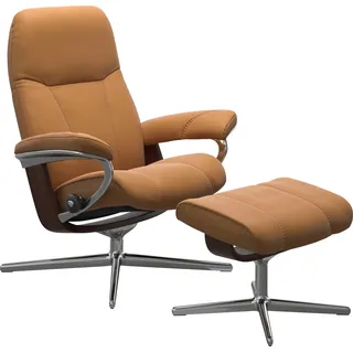 Stressless Stressless® Fußhocker »Consul« mit Cross Base, Größe S, M & L, Holzakzent Braun, braun