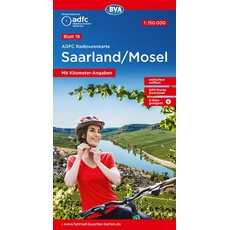 ADFC-Radtourenkarte 19 Saarland /Mosel 1:150.000, reiß- und wetterfest, E-Bike g