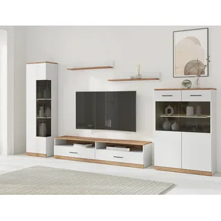 OTTO home Home affaire Wohnwand »Ribe Wohnwand Set-5 St.« 5 Stk. tlg., weiß
