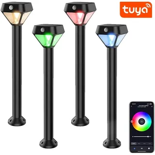 Tuya Smart WiFi Solar Gartenlampe RGB mit App-Steuerung und PIR IP65