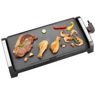 SENYA SYCK-G021 - Elektrische XL-Grillplatte für 6 bis 8 Personen, mit 2200-W-Antihaftbeschichtung, Farbe schwarz