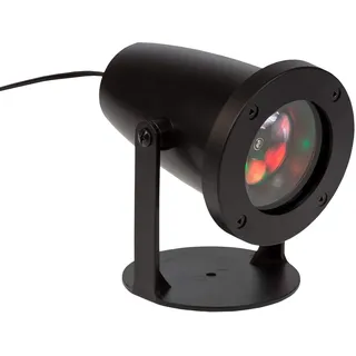 Idena 31353 - LED Projektor für Weihnachten, projiziert bunte Weihnachtsmotive an die Hauswand, mit Transformator und Erdspieß, Deko für Außen, Winter-, Advents- und Weihnachtsdeko