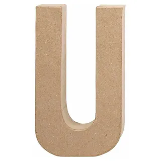 Creativ Company 26620, Deko-Buchstabe, Papierzellstoff, Natürlich/Natur, 115 mm, 25 mm, 205 mm