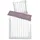 Classic Satin Stripes Lila/Weiß 155 x 220 cm 80 x 80 cm