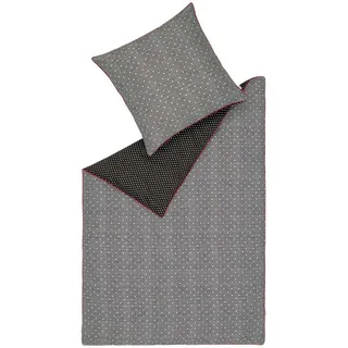 Esprit Satin Bettwäsche-Set ¦ schwarz ¦ Maße (cm): B: 155 H: 2,5