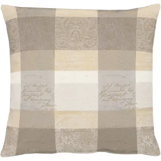 APELT Kissenbezug 3042 Zeitlos elegantes Jacquardmotiv 40 x 40 cm Beige