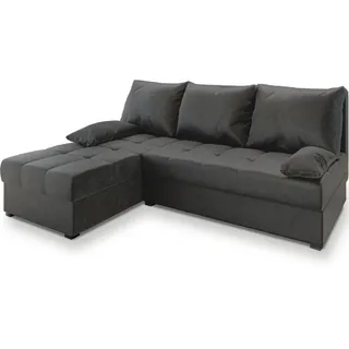 masseno Ecksofa mit Schlaffunktion Rita , grau , Maße (cm): B: 200 H: 85