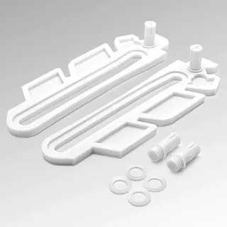 Kippschere weiß Ersatzteilset passend für Kellerfenster passend für z.B. MEA Mealon Kippfenster