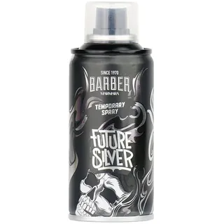 barber marmara Friseur Color Haarspray Future Silver - 150ml - Color Haar Farb-spray zum Verkleiden & Schminken für Karneval, Fasching, Halloween & Motto-Party - Auswaschbar - Color Hair Spray