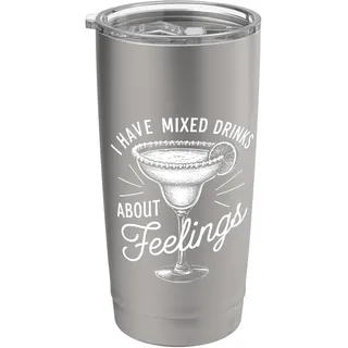 Ich trinke Mixed Drinks About Feelings Cocktail Hour Margarita Doppelwandiger Edelstahl-Thermobecher