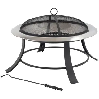 Tepro Feuerschale Silver City Ø 74 cm Schwarz