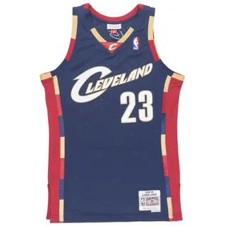 Mitchell & Ness NBA Swingman Trikot Cleveland Cavaliers #23 Lebron James – Herren Basketball Jersey – Blau, L, Retro, Streetwear