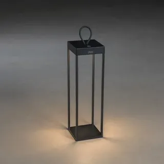 Konstsmide Laterne Aluminium 50 cm x 15 cm x 15 cm inkl. Akku schwarz