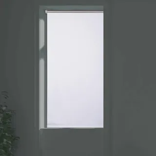 Verdunkelungsrollo - Kettenzug - Wärmedämmend mit silberner Rückseite - Material 100% Polyester - Maße 81 x 122 cm - Weiß - Weiß